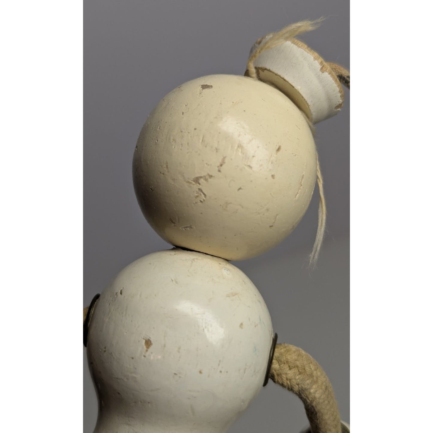 Antique 1920s TED TOY Bedford Mass 8" Wooden Sailor in White