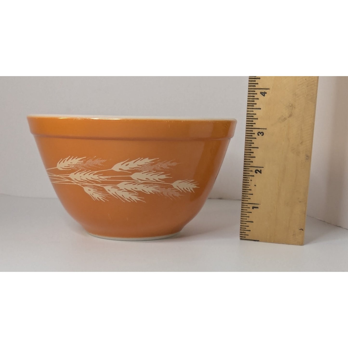 Vintage Pyrex Autumn Harvest Wheat Orange Mixing Bowl 750ML Ovenware #401