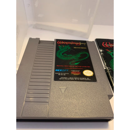 Wizardry: Proving Grounds of the Mad Overlord (NES) Cartridge & Manual Nintendo