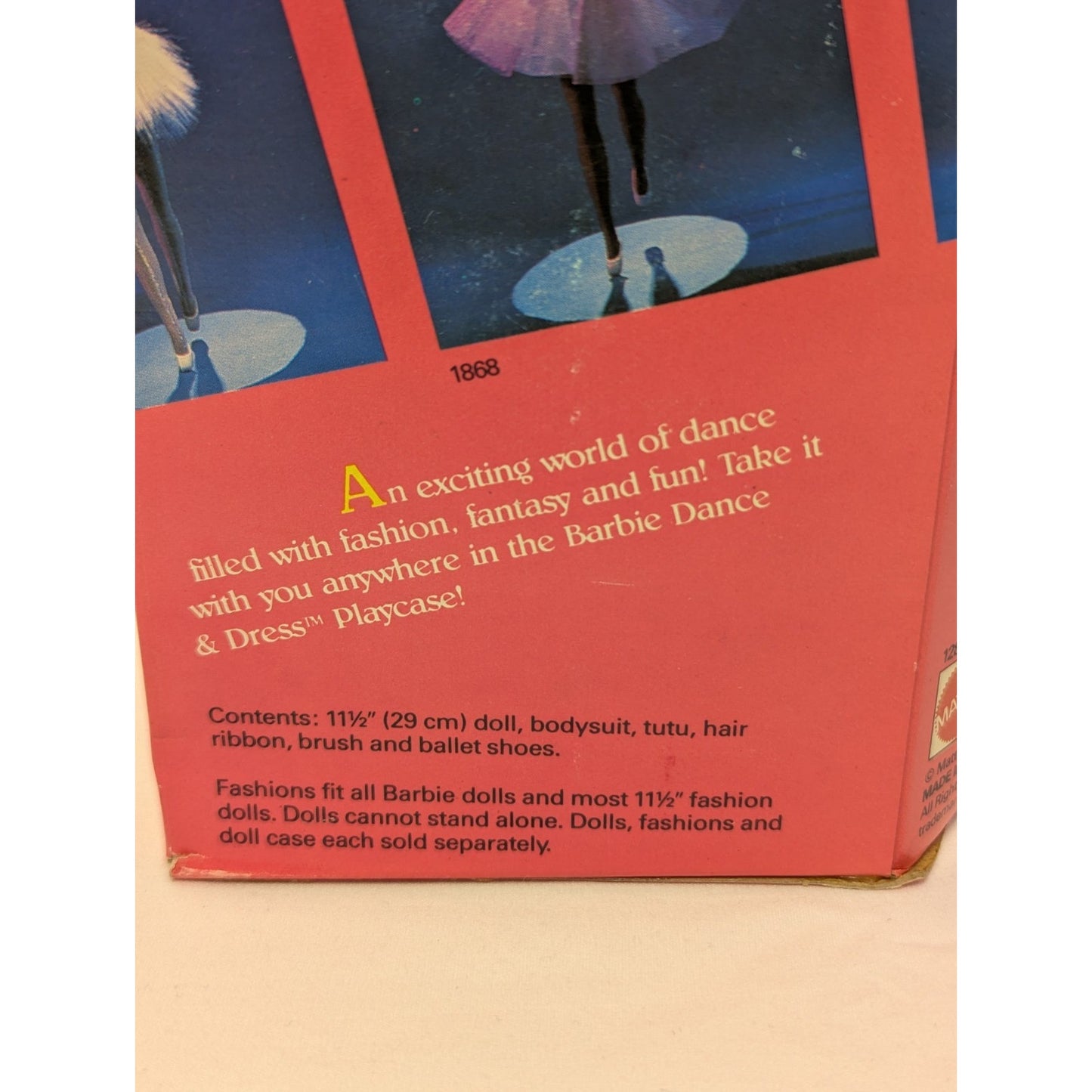 Vintage Mattel 1988 My First Barbie Doll #1281 Dancer So Easy To Dress!