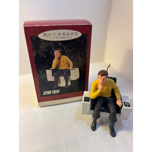 Hallmark Keepsake Christmas Ornament Star Trek Captain James T Kirk 1995 Open