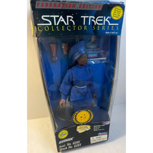 Vtg STAR TREK GUINAN Federation Collector Series Playmates 9" 1995 Whoopi Figure