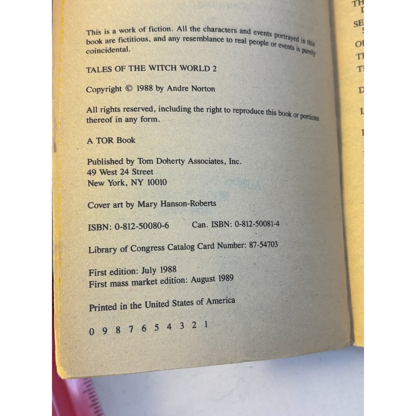 Lot 2 Books Tales of the Witch World 1 & 2 Andre Norton Vintage 1989 Paperback