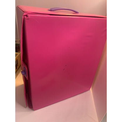 Vintage 1989 Mattel Barbie Doll Vinyl Pink Travel Carrying Case Wardrobe