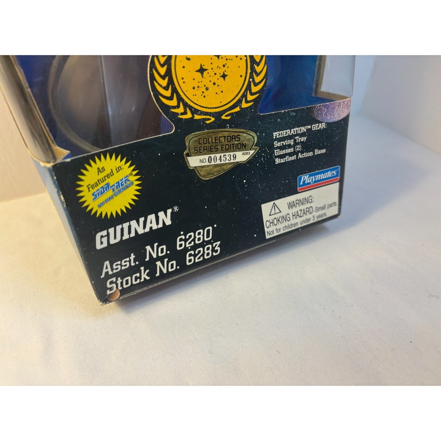 Vtg STAR TREK GUINAN Federation Collector Series Playmates 9" 1995 Whoopi Figure