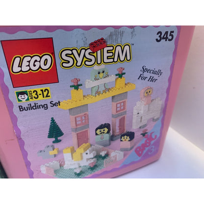 Vintage 1994 LEGO SYSTEM 345 Pink Building Set Basic For Her Incomplete