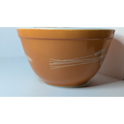 Vintage Pyrex Autumn Harvest Wheat Orange Mixing Bowl 750ML Ovenware #401