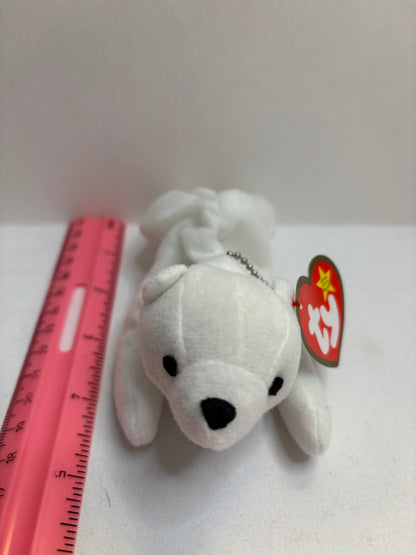 white polar bear plush bag charm