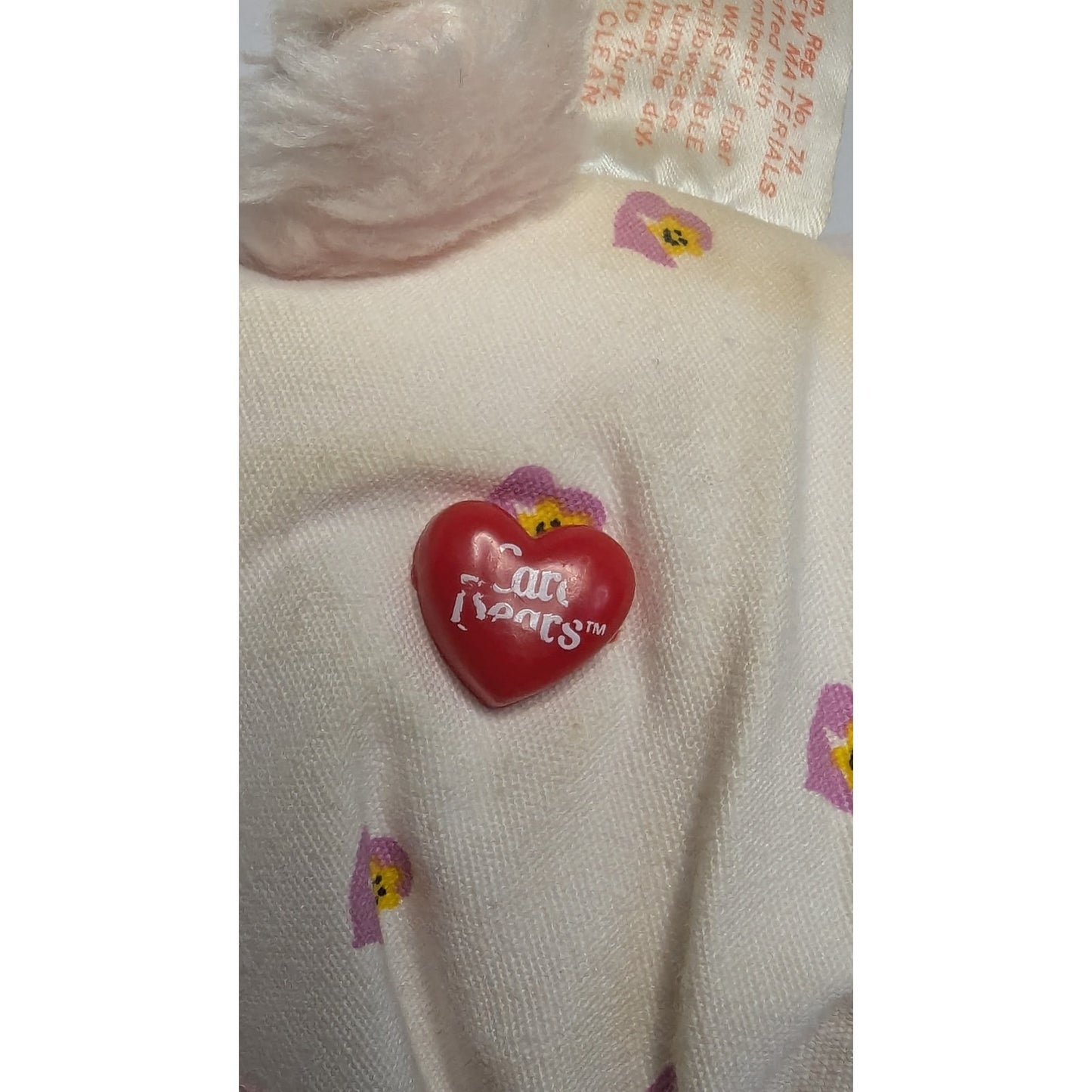 Vintage Care Bears BABY HUGS Plush 10.5" Pink Stuffed Animal Kenner 1983