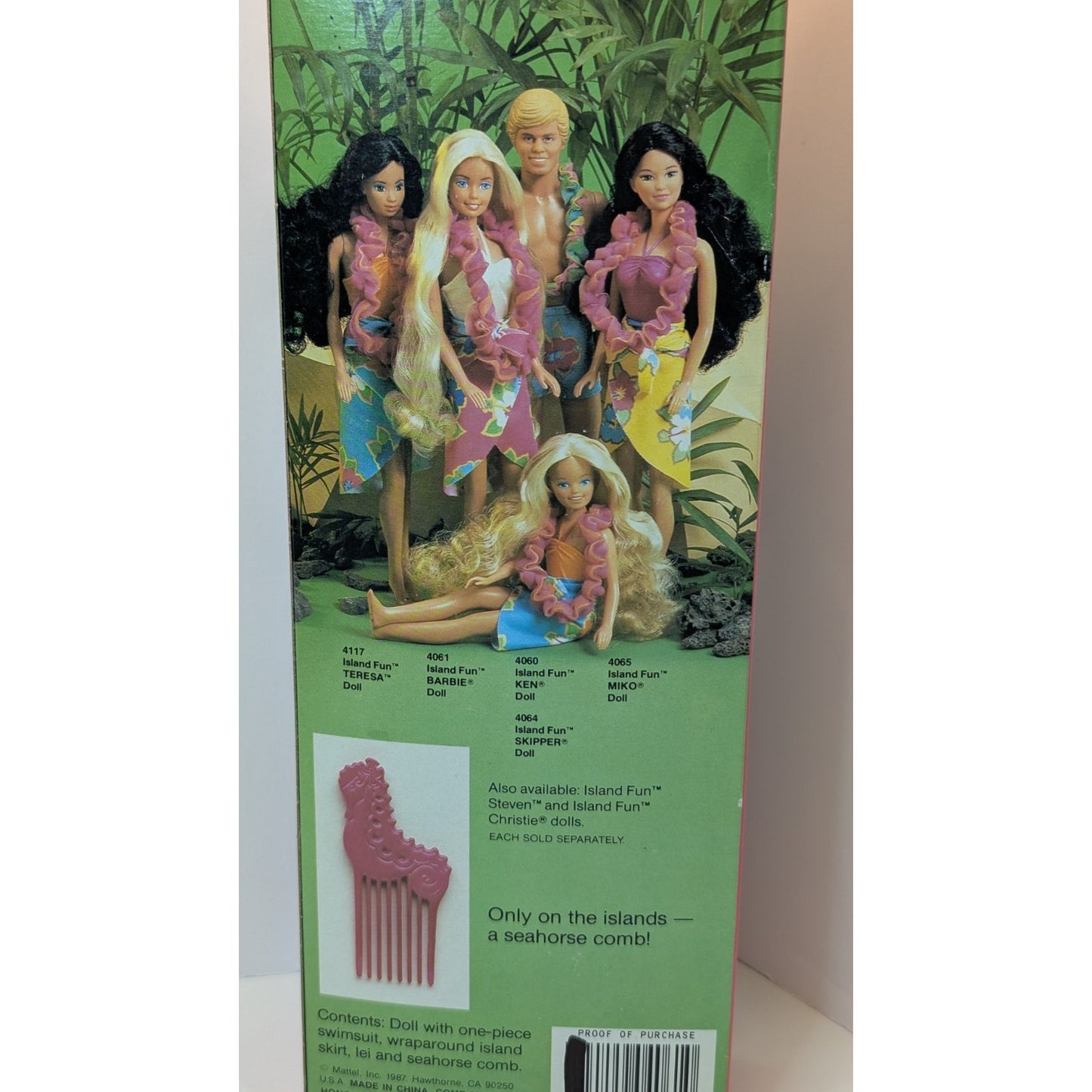 Sealed Vintage 1987 Island Fun Barbie Doll 4061 A Mattel READ