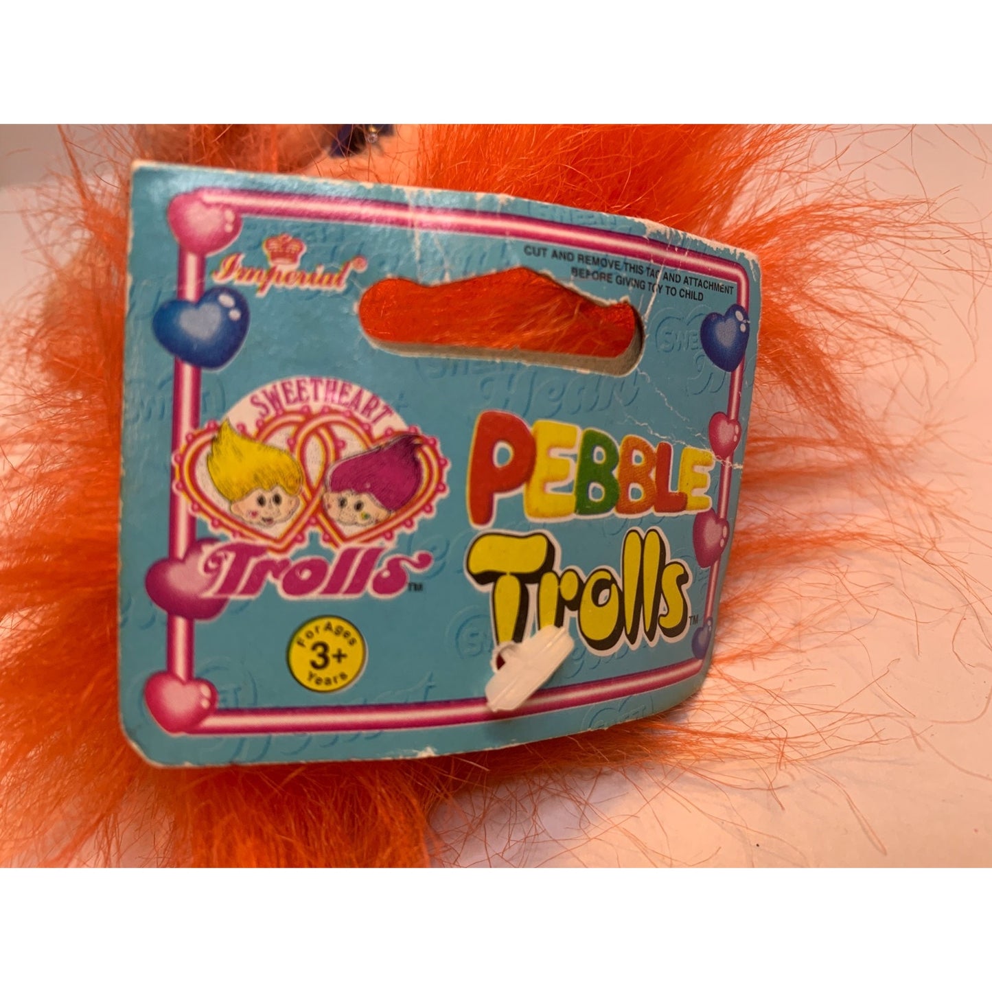 Vintage Imperial Pebble Trolls Sweetheart 6” Soft Plush Doll Tag 1998