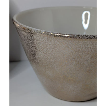 Vintage Georges Briard Gold Speckled Ambrosia Fire King Covered Bowl w/Lid