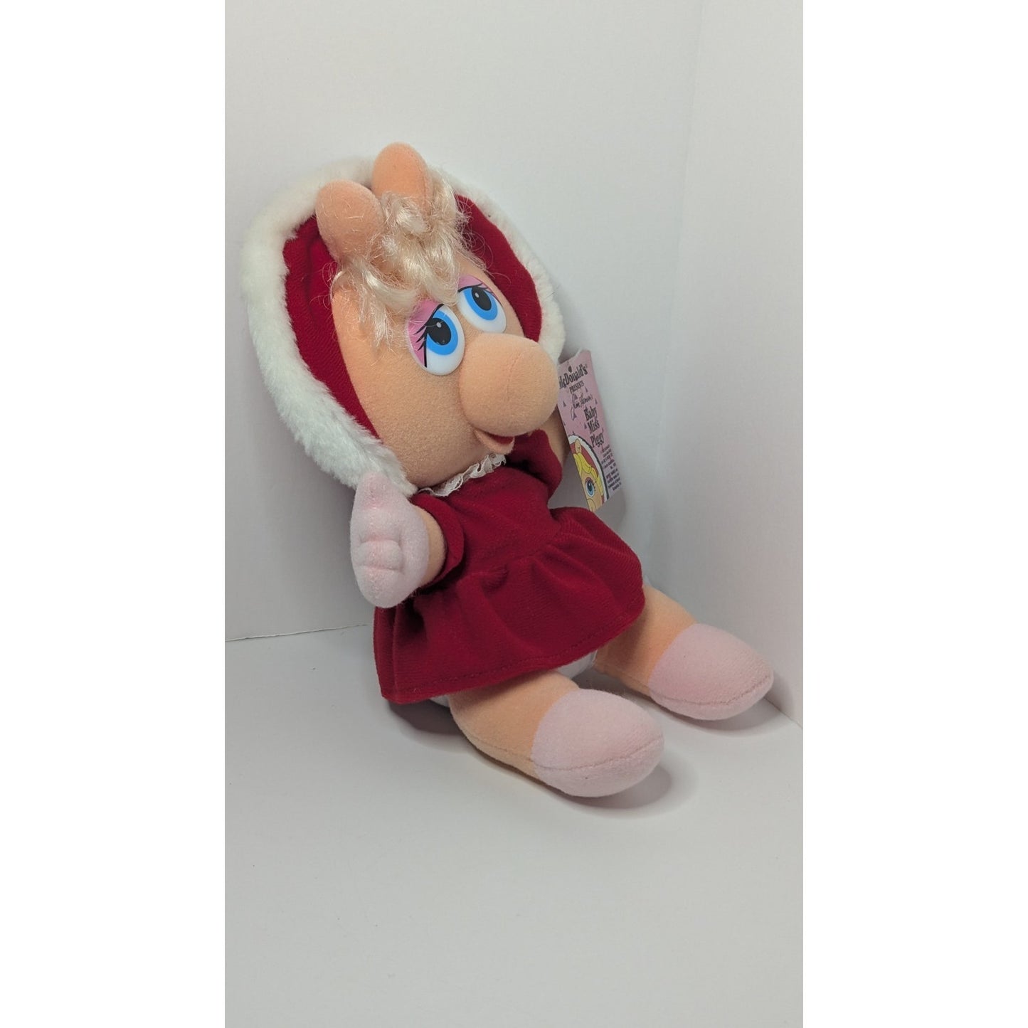 Vintage 1987 McDonalds Muppet Babies Plush Christmas Baby Miss Piggy W/Tag