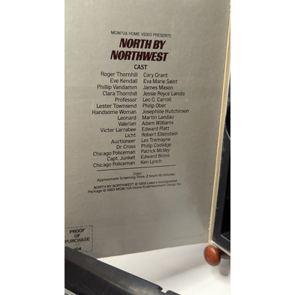 North By Northwest MGM/UA Big Box (VHS, 1983)