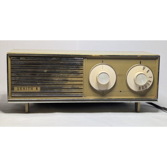 Vintage Zenith B-210 Radio GREEN Solid State Radio 1960s Fallout Decor