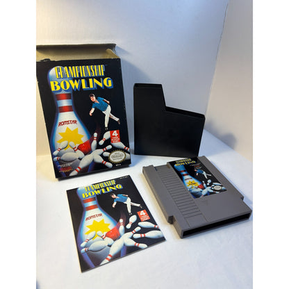 Nintendo NES Championship Bowling Video Game Complete in Box CIB Tested