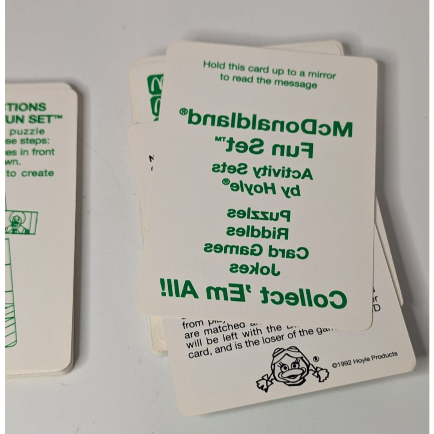 Vintage Happy Meal Toy McDonaldland Funset Birdie Old Maid Card Game Complete