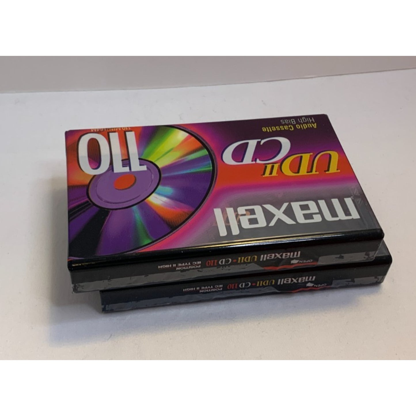 Lot of 2 Maxell UD II CD 110 High Bias Blank Audio Cassette Tapes NEW SEALED