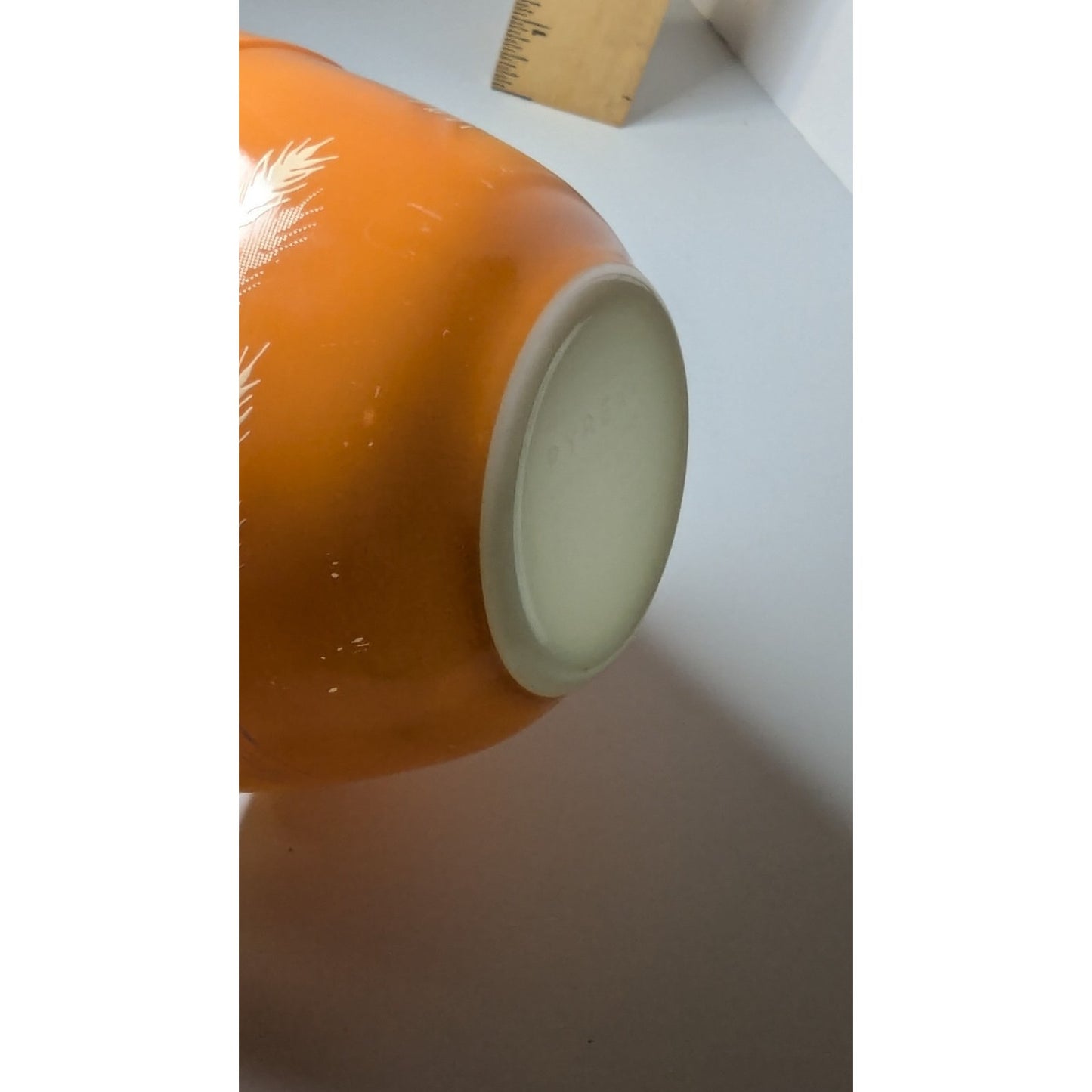 Vintage Pyrex Autumn Harvest Wheat Orange Mixing Bowl 750ML Ovenware #401