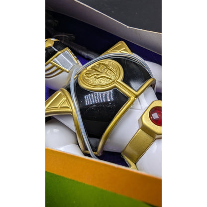 1995 Vintage Power Rangers Talking White Ranger Action Figure In Box New Unopened