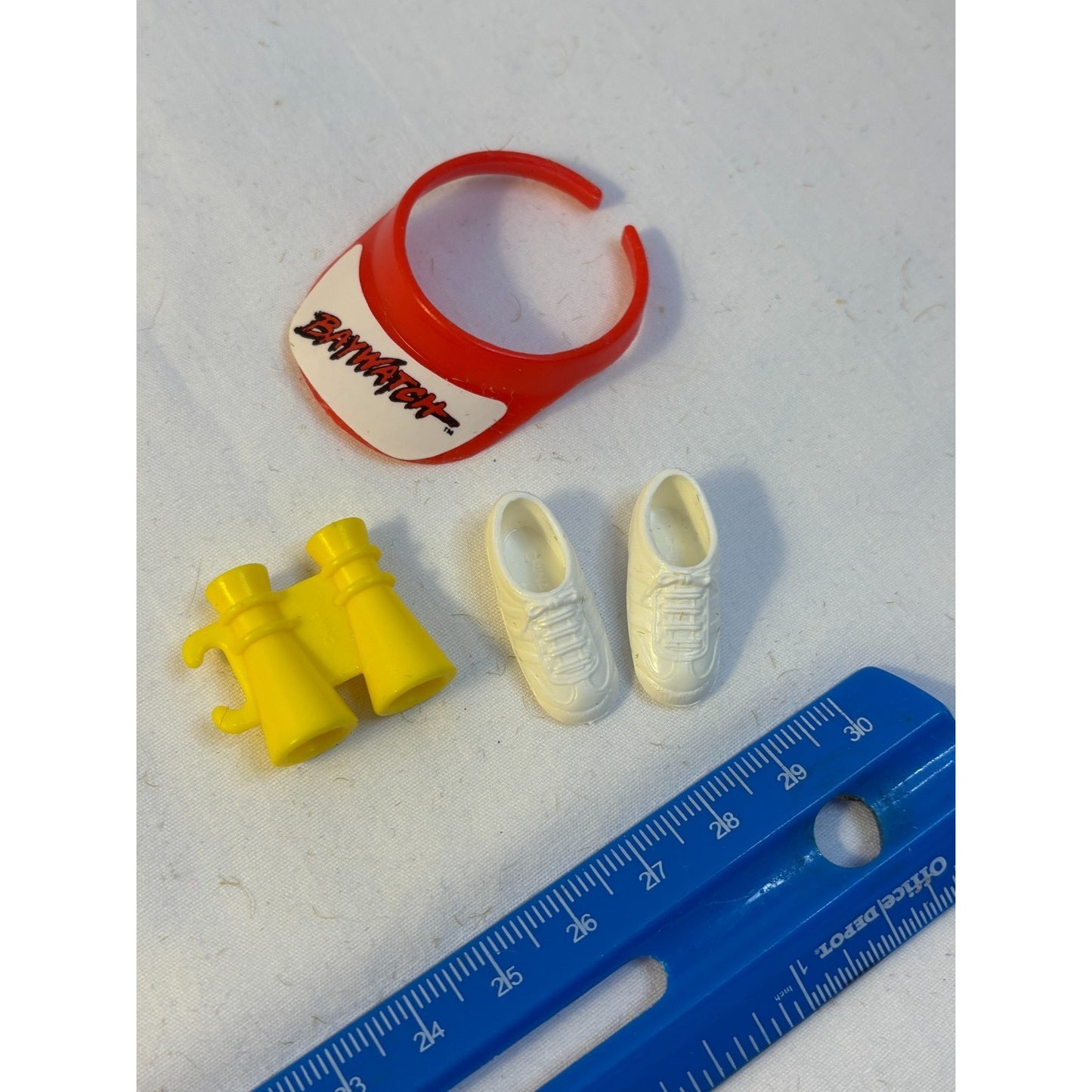 Vintage 1990s Barbie Baywatch Lifeguard Accessories Visor Binoculars Shoes