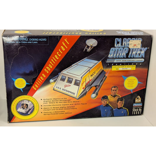 Vintage 1996 Classic Star Trek Galileo Shuttlecraft w/Captain Kirk Figure w/Box