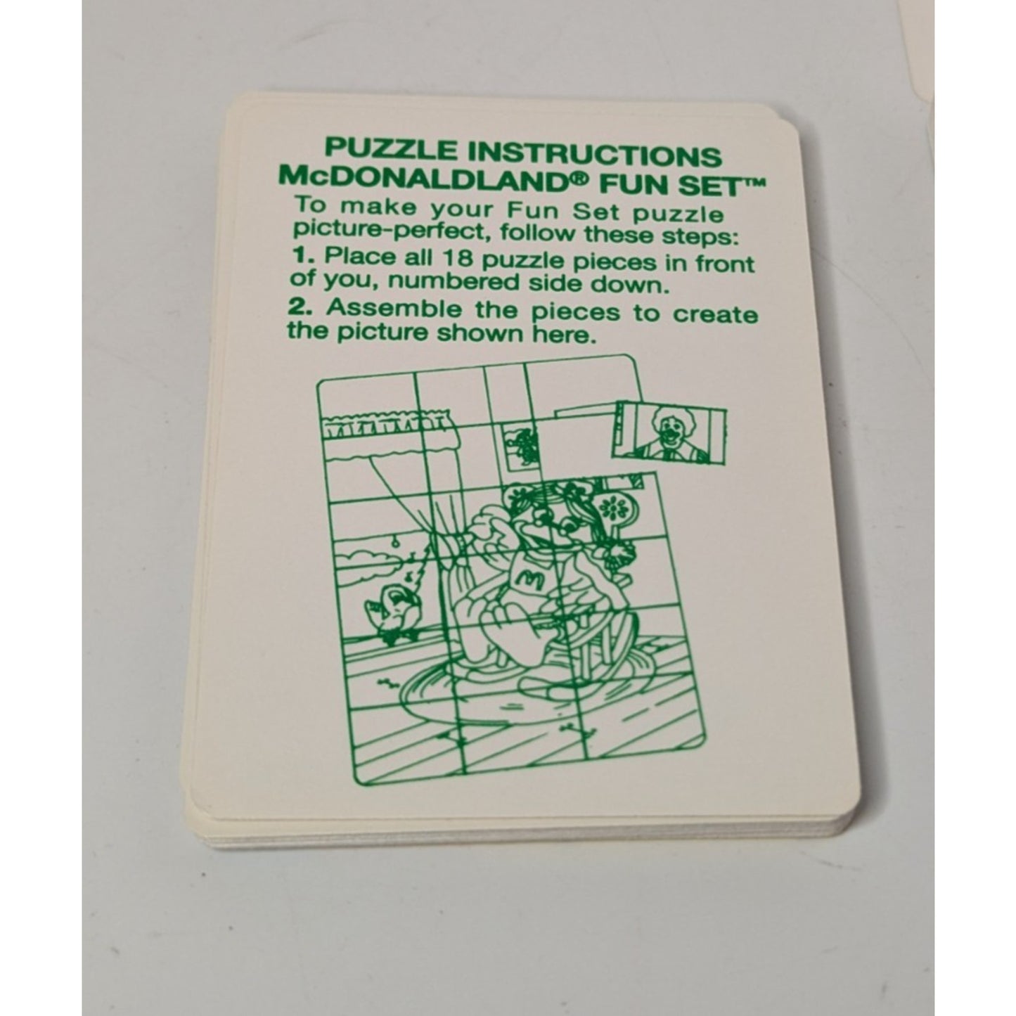 Vintage Happy Meal Toy McDonaldland Funset Birdie Old Maid Card Game Complete
