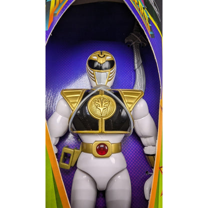 1995 Vintage Power Rangers Talking White Ranger Action Figure In Box New Unopened