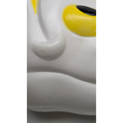 Vtg 7" Halloween Blow Mold Candy Bucket Trick & Treat Casper Ghost Yellow Eyes