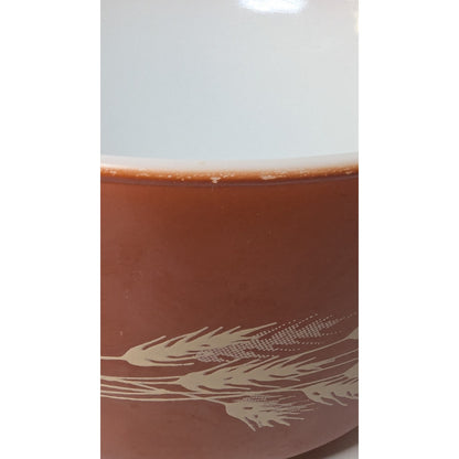 Vintage Autumn Harvest Pyrex Casserole 1 Quart No. 473-B Rust color