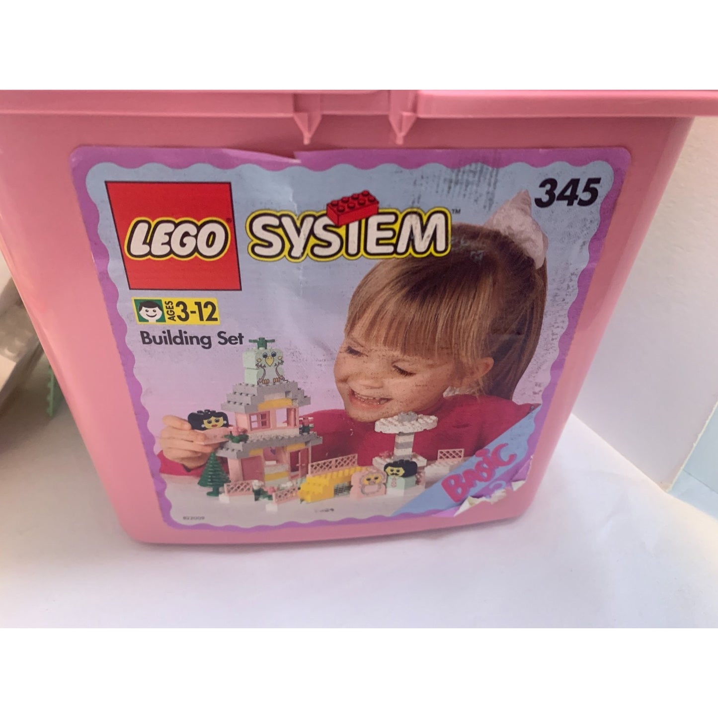 Vintage 1994 LEGO SYSTEM 345 Pink Building Set Basic For Her Incomplete