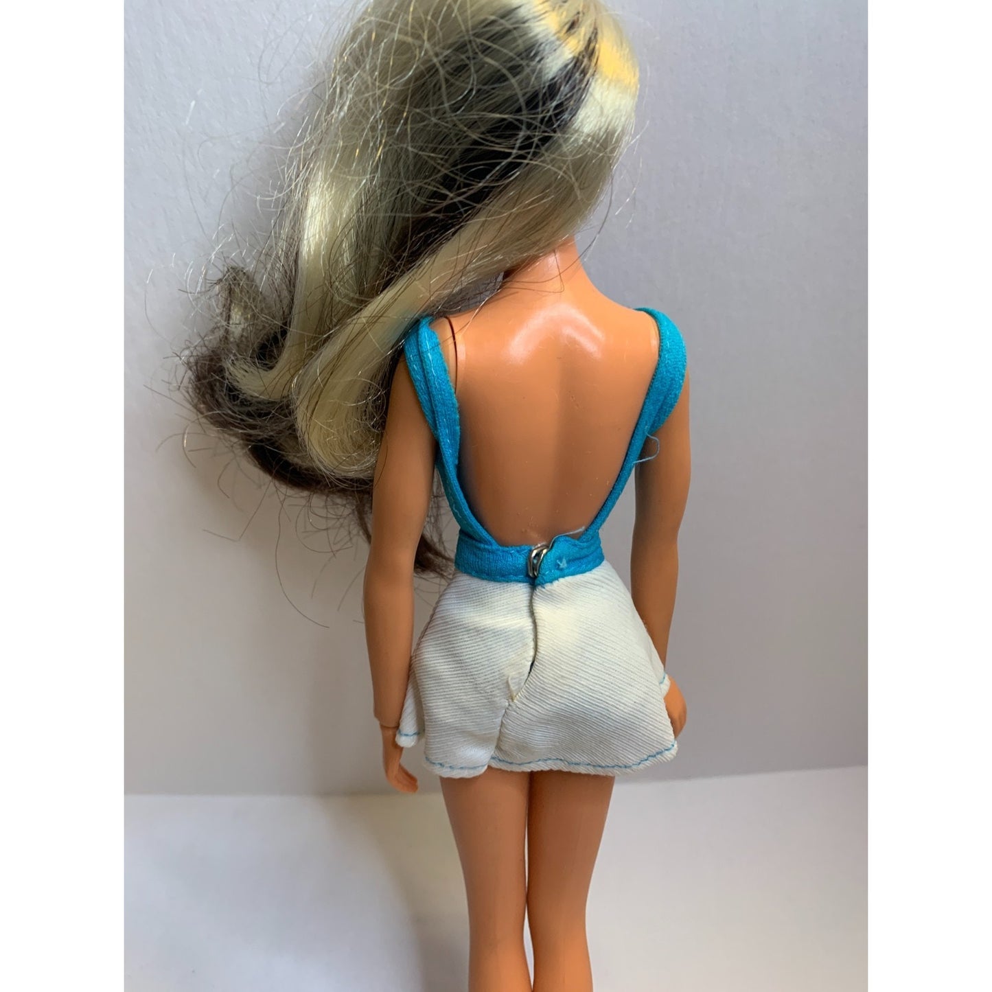 Ideal Tuesday Taylor Barbie Doll Vtg 1975 SWIVEL SCALP Brunette Blonde Org Dress
