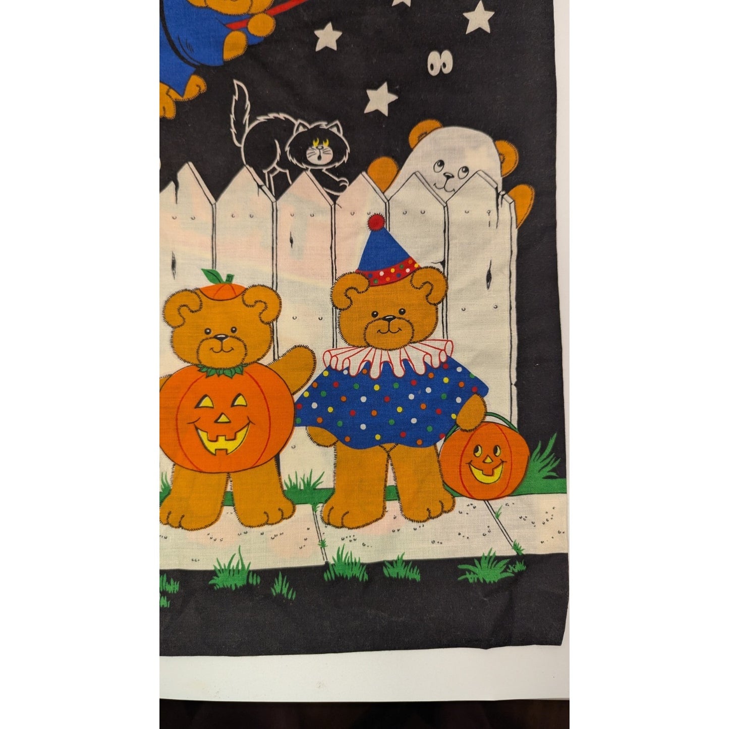 Vintage Trick Or Treat Candy Bag Glow in The Dark Cute Ghost / White Fence Gang