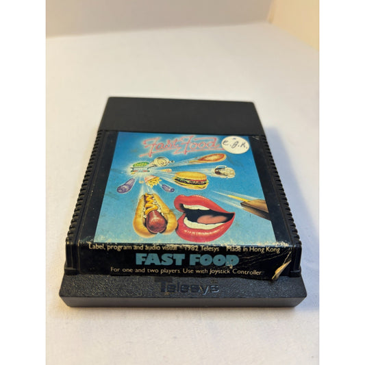 Vintage Atari 2600 7800 Fast Food Game Telesys 1982 Cartridge Only Tested Works