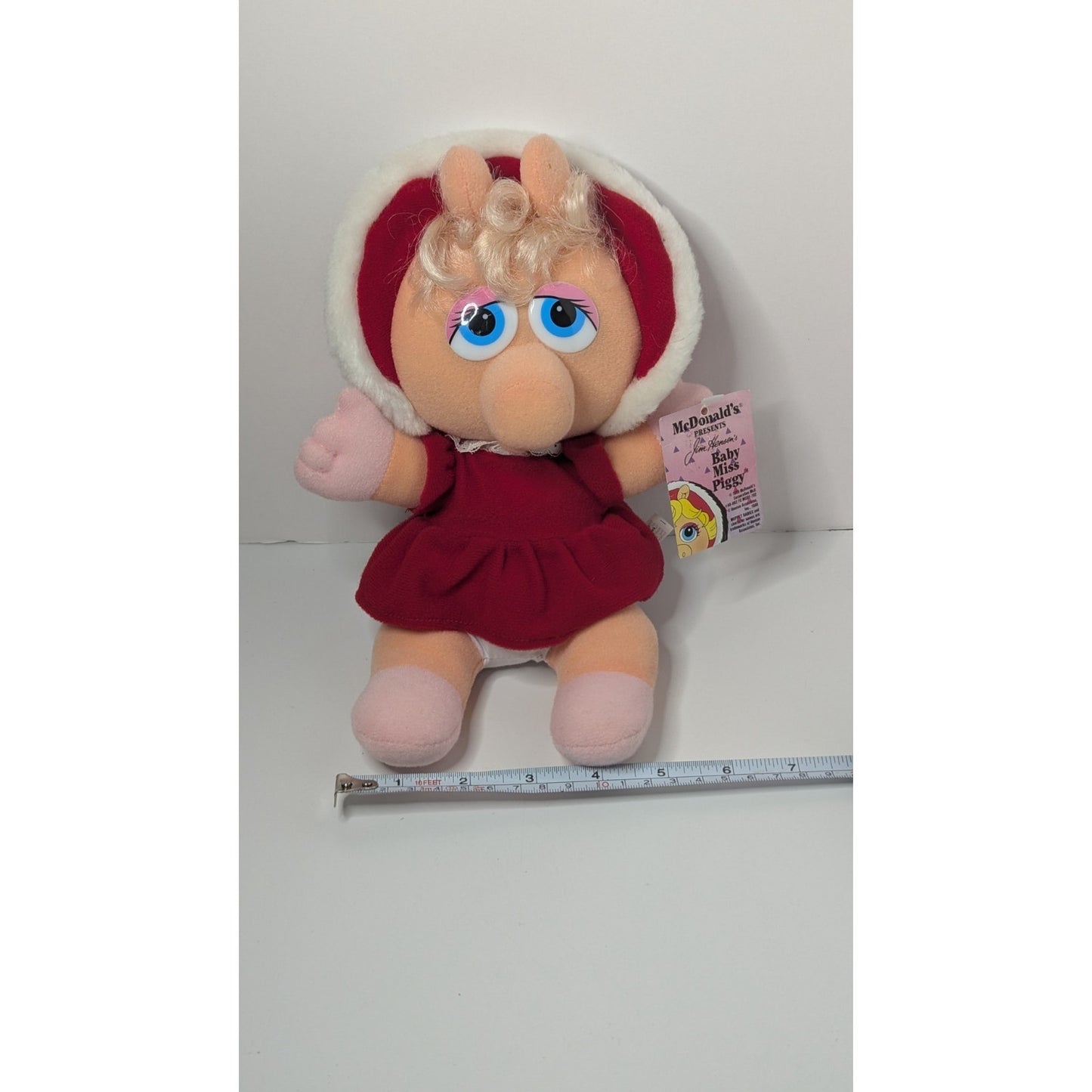 Vintage 1987 McDonalds Muppet Babies Plush Christmas Baby Miss Piggy W/Tag