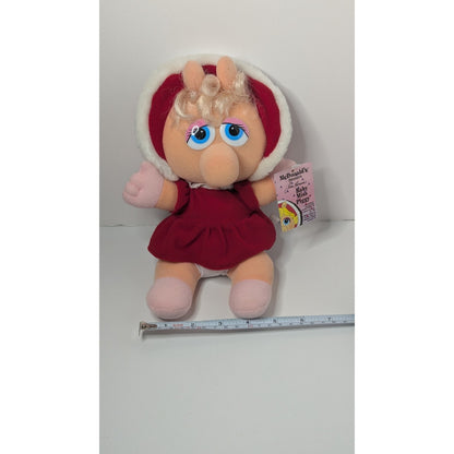 Vintage 1987 McDonalds Muppet Babies Plush Christmas Baby Miss Piggy W/Tag
