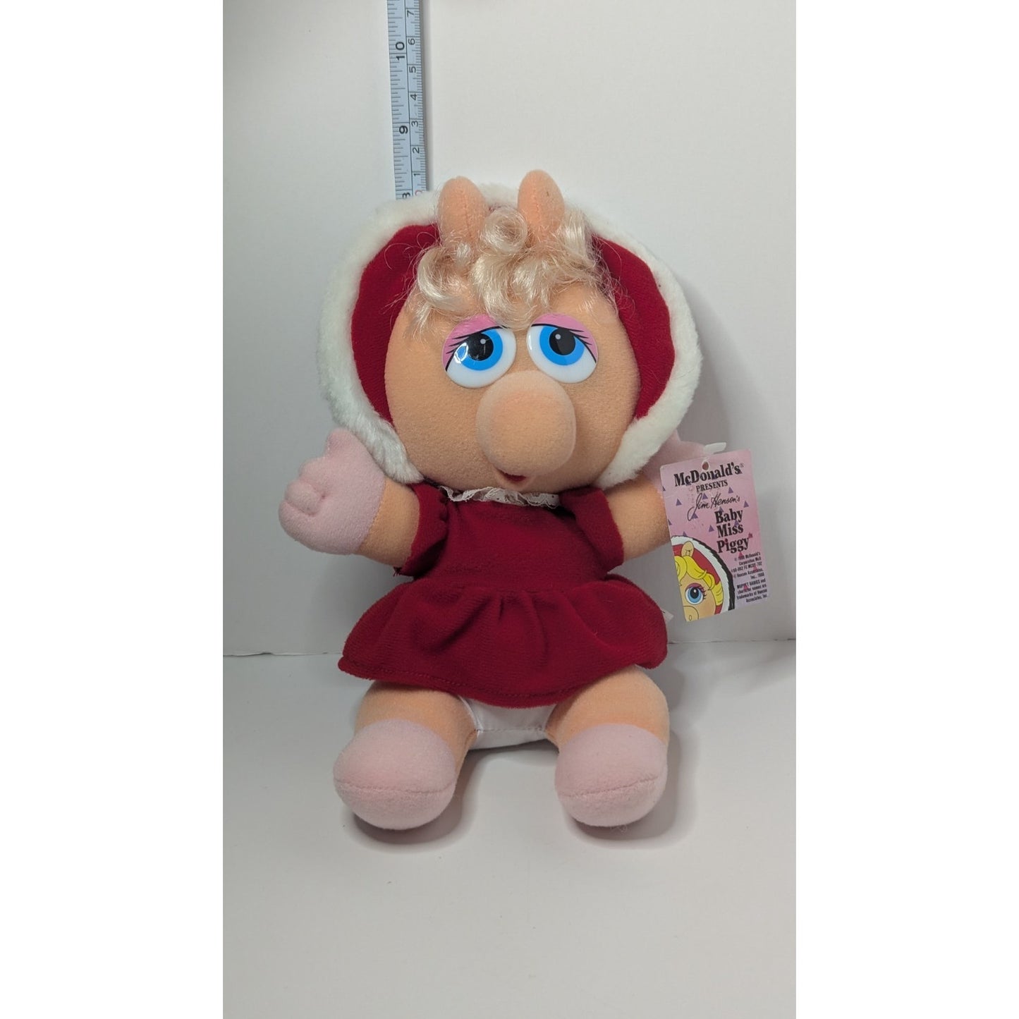 Vintage 1987 McDonalds Muppet Babies Plush Christmas Baby Miss Piggy W/Tag
