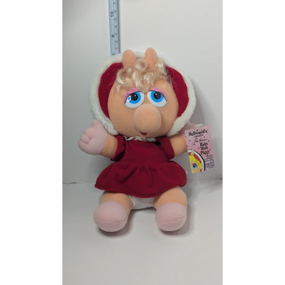 Vintage 1987 McDonalds Muppet Babies Plush Christmas Baby Miss Piggy W/Tag