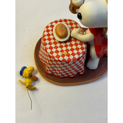 2002 Hallmark Peanuts Gallery "Here’s To You” Snoopy Woodstock Ceramic Figurine