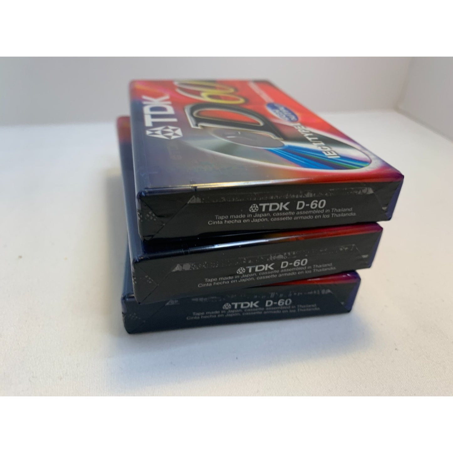 Blank TDK Cassette D60 Tapes IECI/Type I High Output Lot of 3 New Sealed
