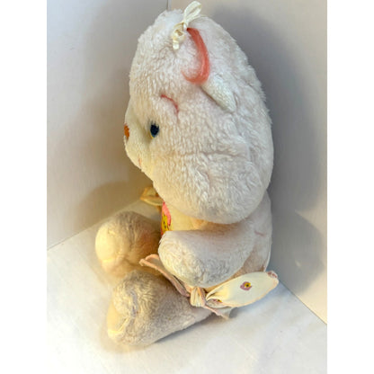 Vintage 1983 Care Bear Baby Hugs Bear Plush with Diaper Kenner Pastel Pink