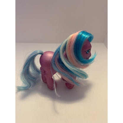 Vintage MLP My Little Pony G3 Sunshower 2002 Purple Shimmer Pink Blue White Hair