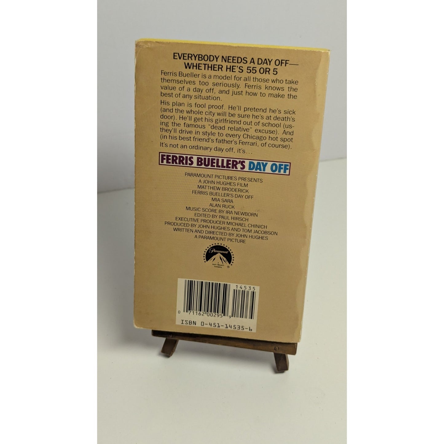 Ferris Bueller's Day Off Paperback First Edition First Printing by Todd Strasser