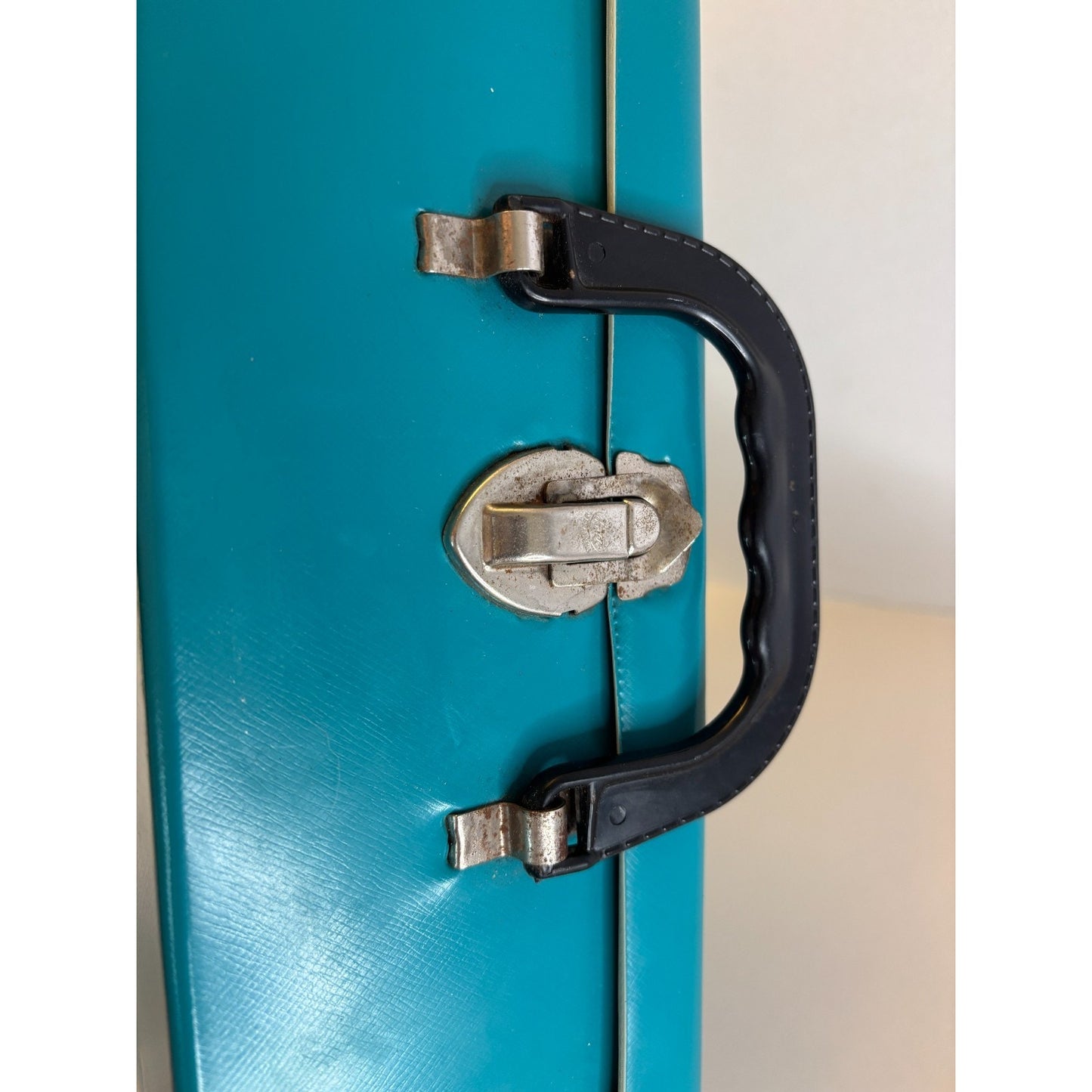 Vintage TURQUOISE Teal 1961 Ken And Ponytail Barbie Doll Carrying Case