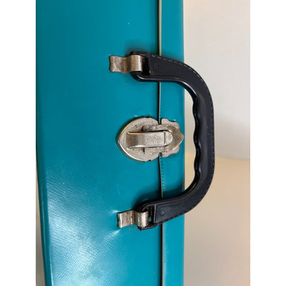 Vintage TURQUOISE Teal 1961 Ken And Ponytail Barbie Doll Carrying Case