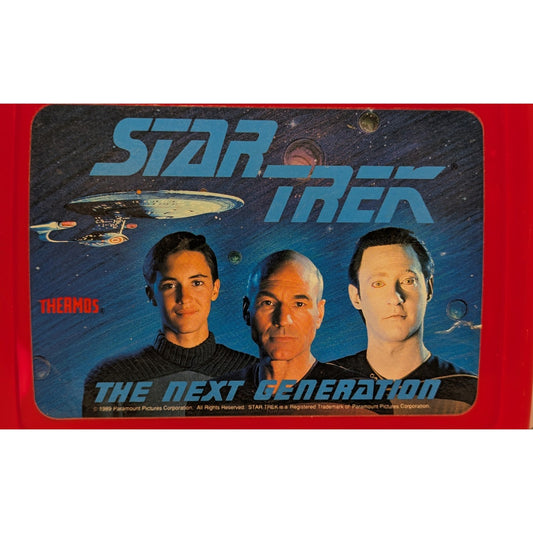 Vintage 1989 Thermos Star Trek The Next Generation Red Plastic Lunch Box