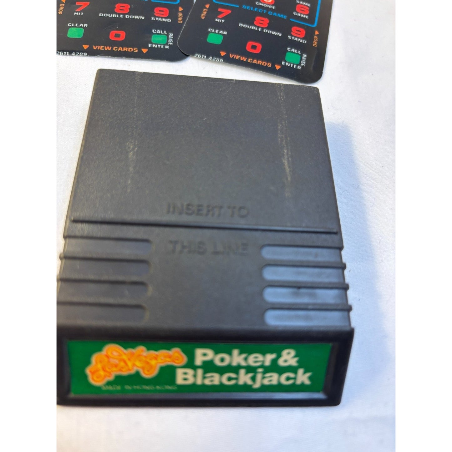 Poker & Blackjack Intellivision Game Cartridge 2 Overlays + Manual Tested Works