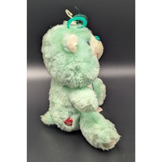Vintage 1983 Kenner Care Bear Bedtime Bear 7" Plush Moon Blue & Green