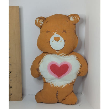 Vintage Tender Heart Stuffed 11" Hand Made Carebear Plush Pillow