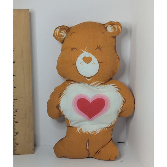 Vintage Tender Heart Stuffed 11" Hand Made Carebear Plush Pillow